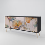 SOFTEN POPPY 3-Door Sideboard in Black Finish