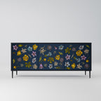 FLOWERS ON NAVY BLUE Aparador de 3 Puertas