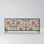 ORGANIC FOLKLORE Aparador de 3 Puertas en Acabado Negro