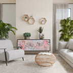 CHERRY BLOSSOM Aparador de 3 Puertas en Acabado Negro