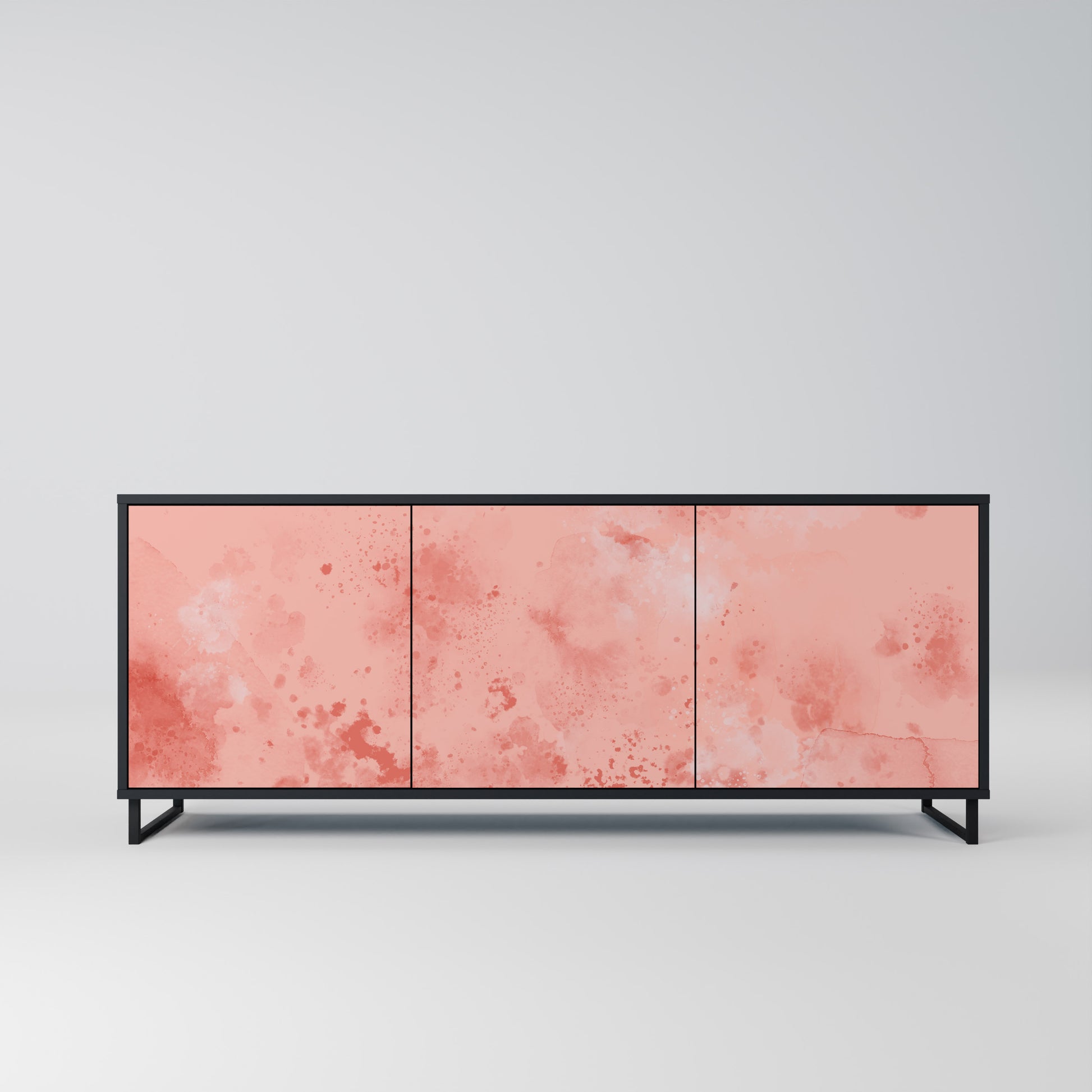 CRANE DANCE 3-Door Sideboard in Black Finish