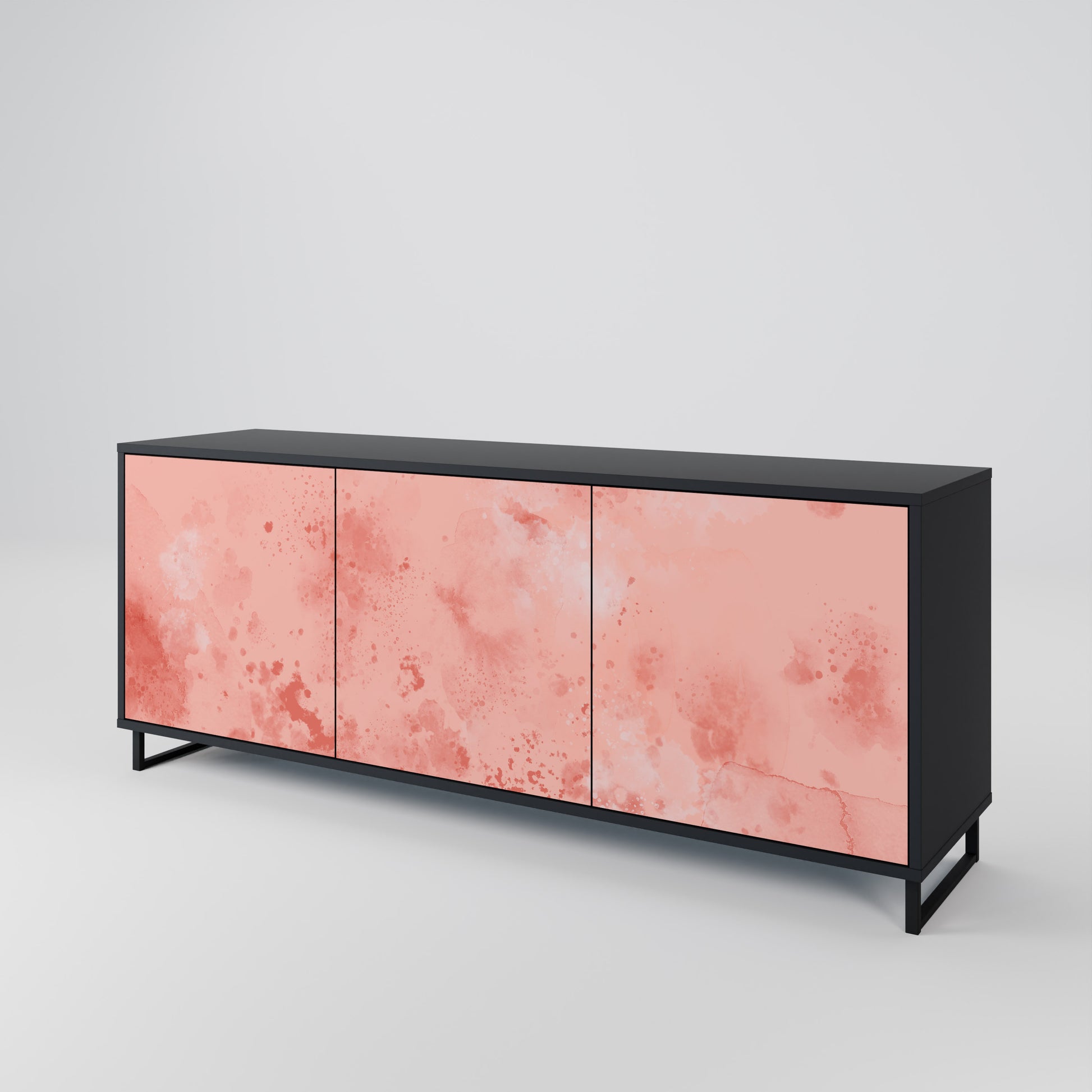 CRANE DANCE 3-Door Sideboard in Black Finish