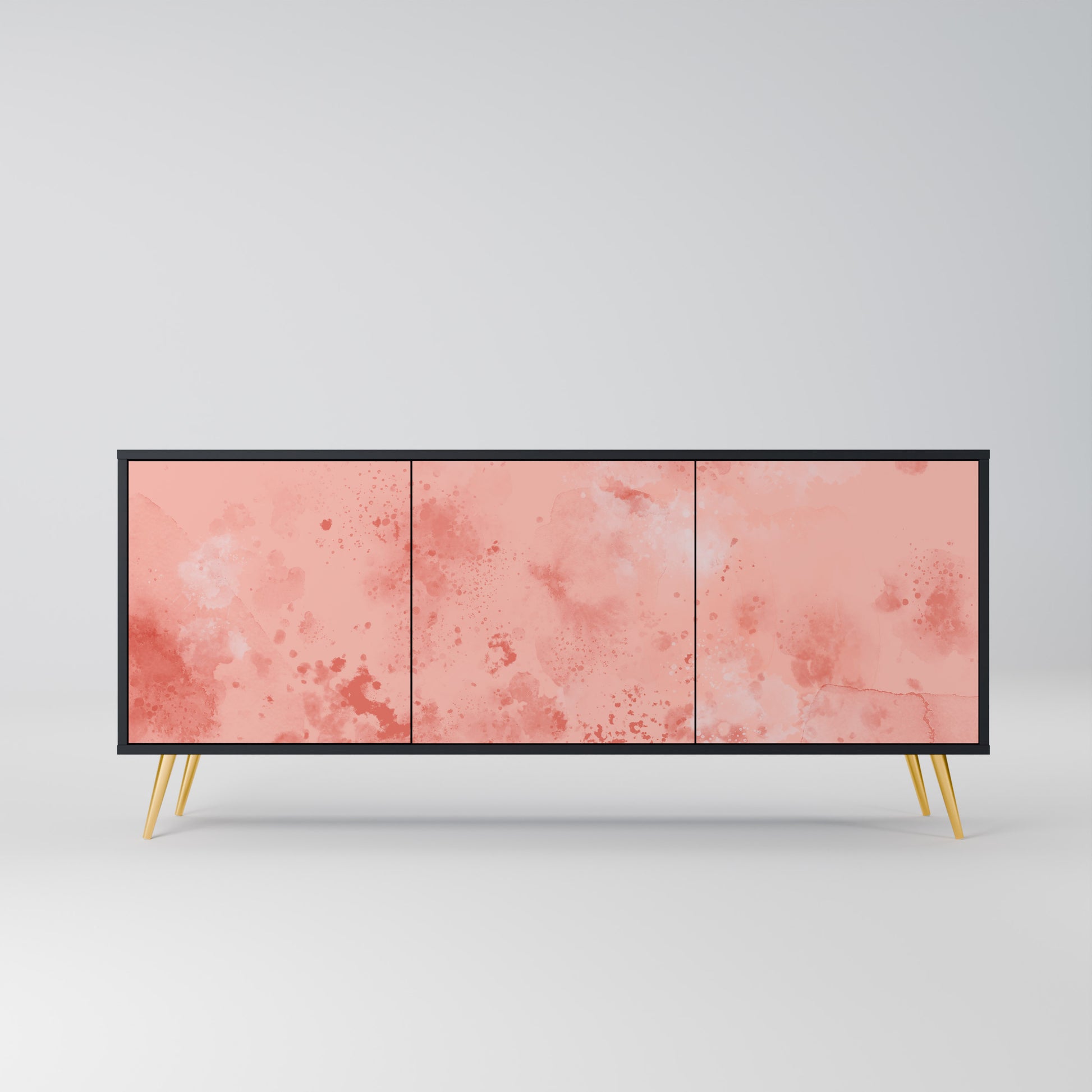 CRANE DANCE 3-Door Sideboard in Black Finish