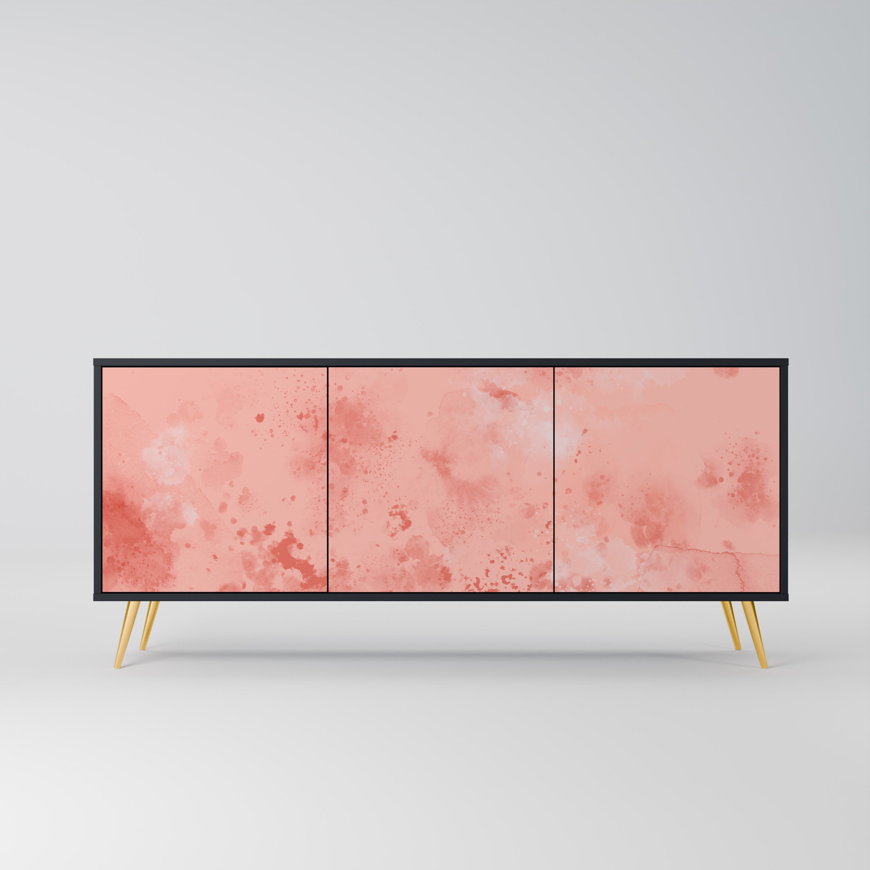 CRANE DANCE 3-Door Sideboard in Black Finish