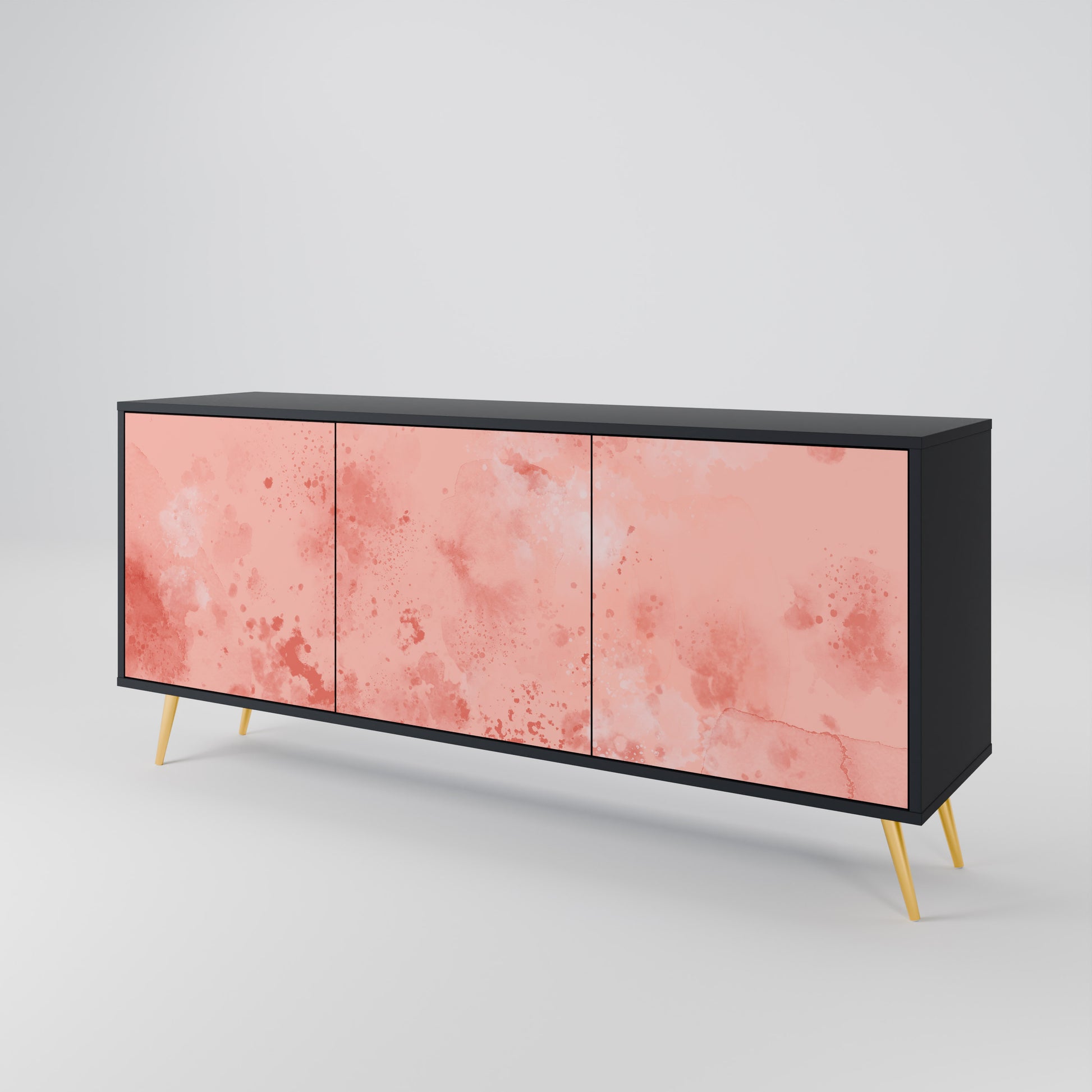 CRANE DANCE 3-Door Sideboard in Black Finish