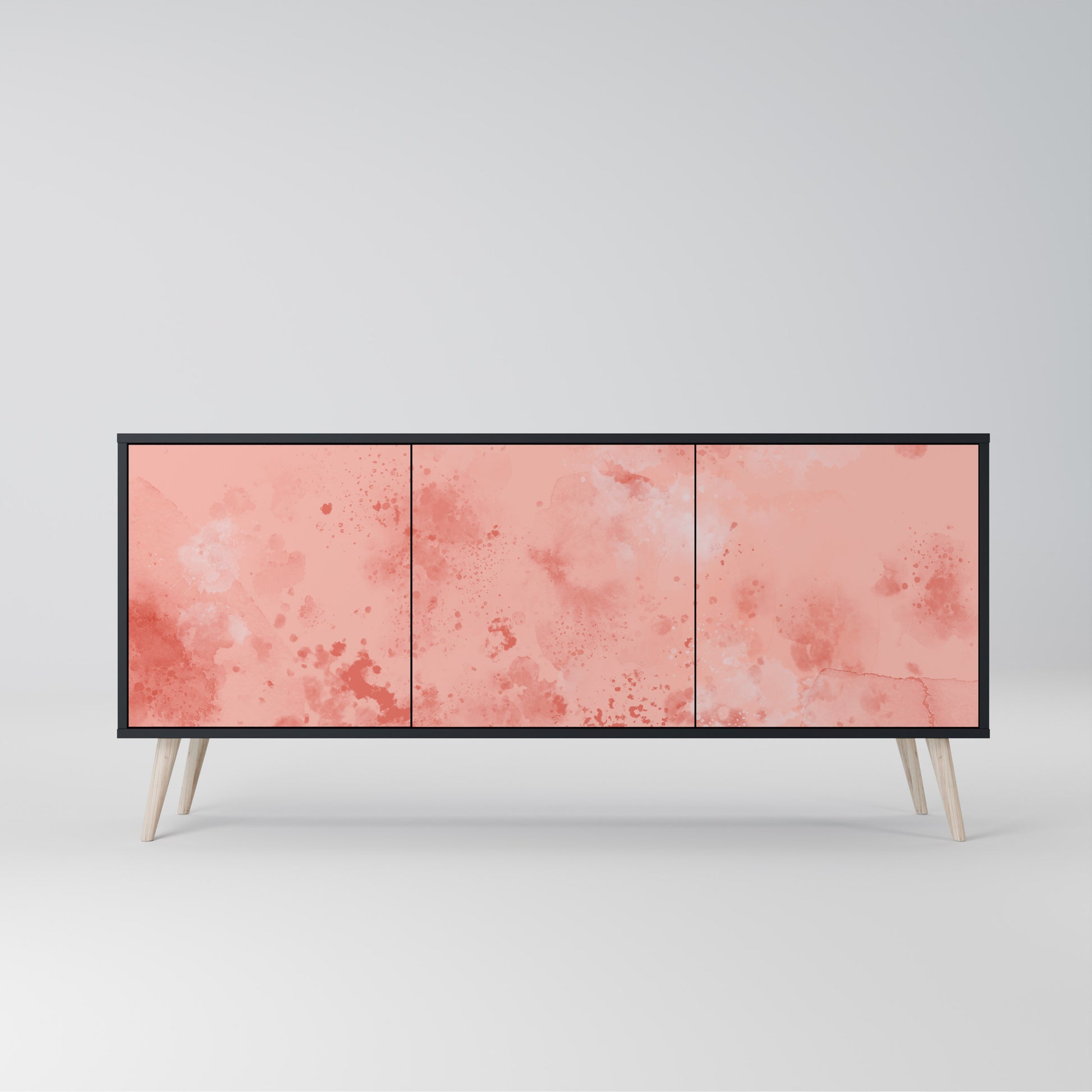 CRANE DANCE 3-Door Sideboard in Black Finish