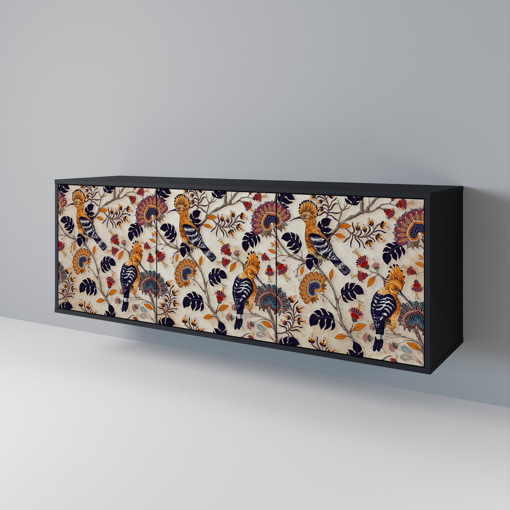 EMINENT HOOPOE 3-Door Sideboard in Black Finish