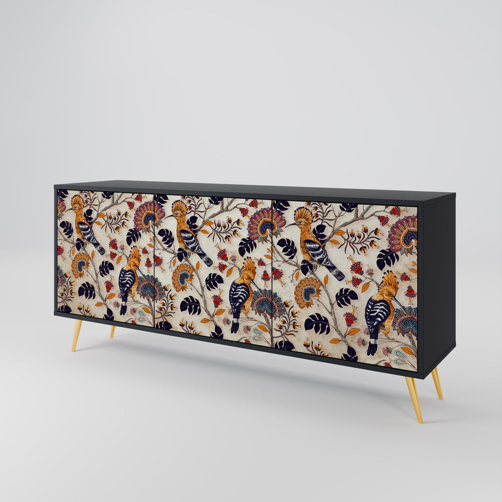 EMINENT HOOPOE 3-Door Sideboard in Black Finish