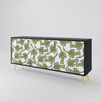 SEEDLING SONGBIRD 3-Door Sideboard in Black Finish