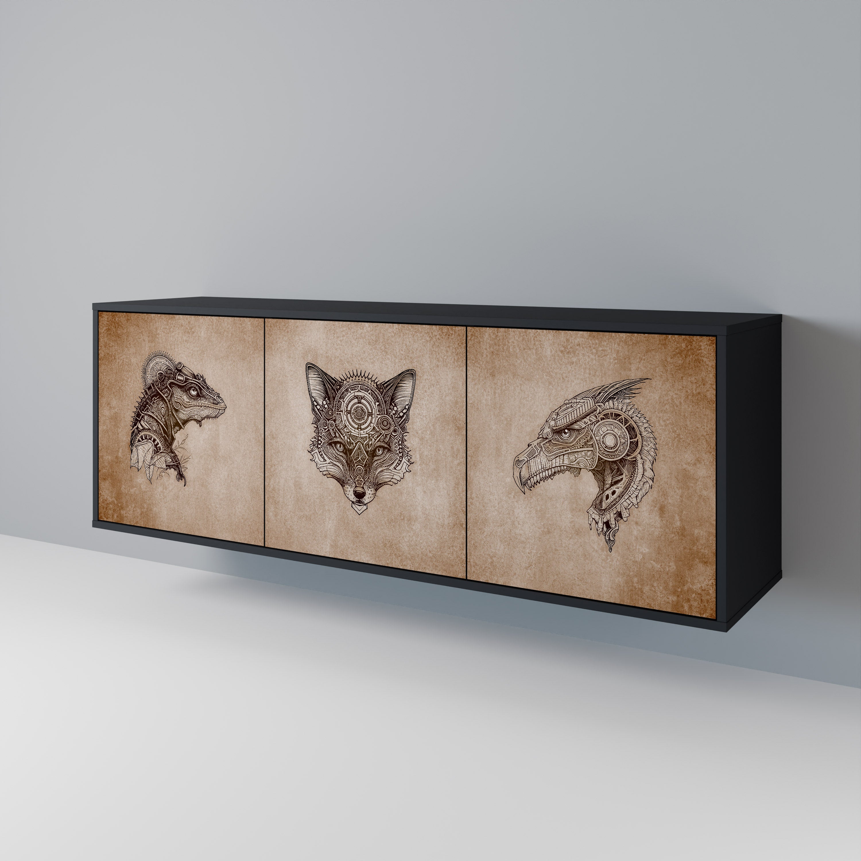 STEAMPUNK CLAN 3-Door Sideboard