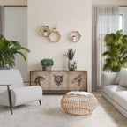 STEAMPUNK CLAN 3-Door Sideboard in Black Finish