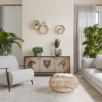 STEAMPUNK CLAN 3-Door Sideboard in Black Finish