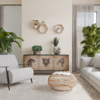 STEAMPUNK CLAN 3-Door Sideboard in Black Finish