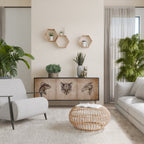 STEAMPUNK CLAN 3-Door Sideboard in Black Finish