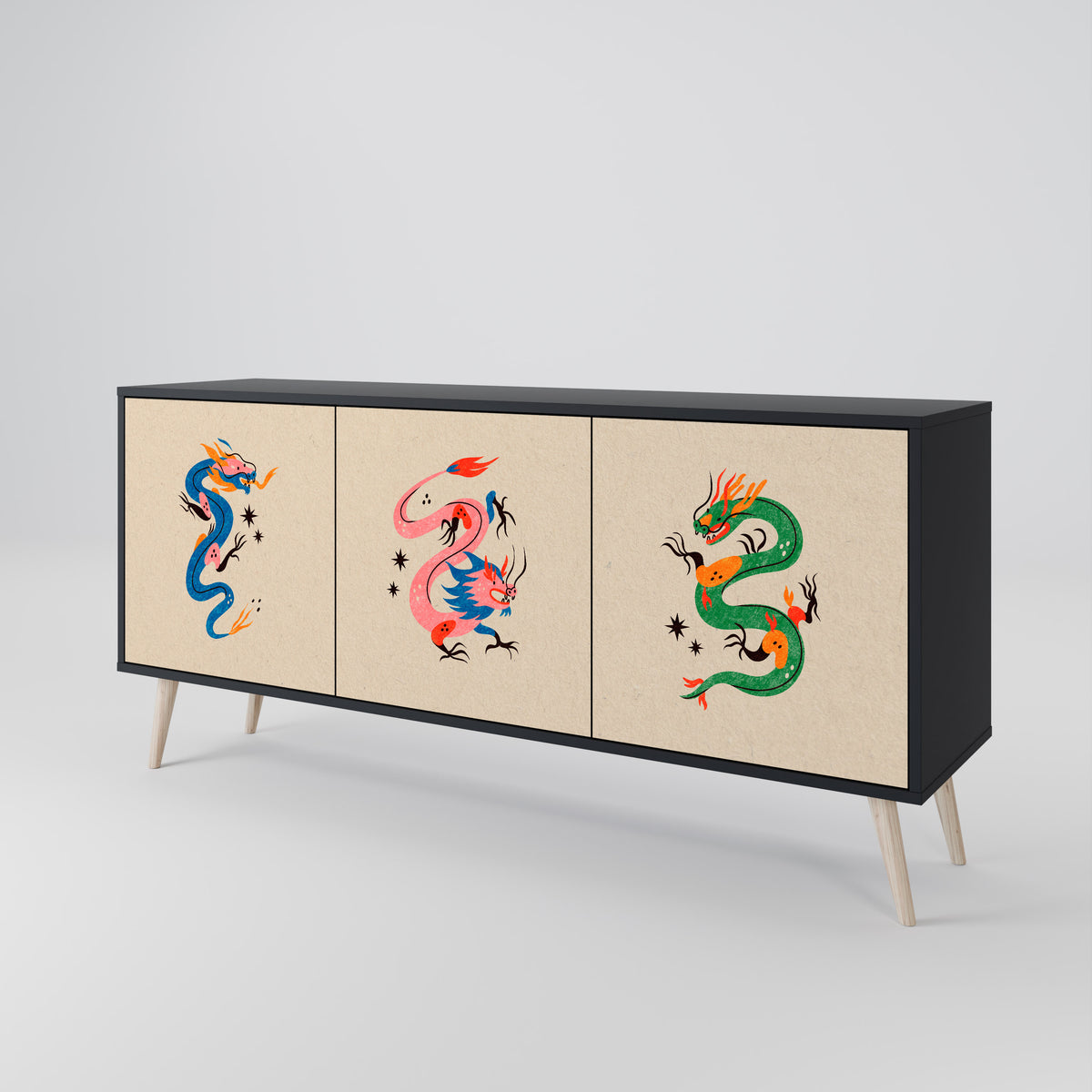 MYTHOLOGICAL CREATURES Aparador de 3 Puertas
