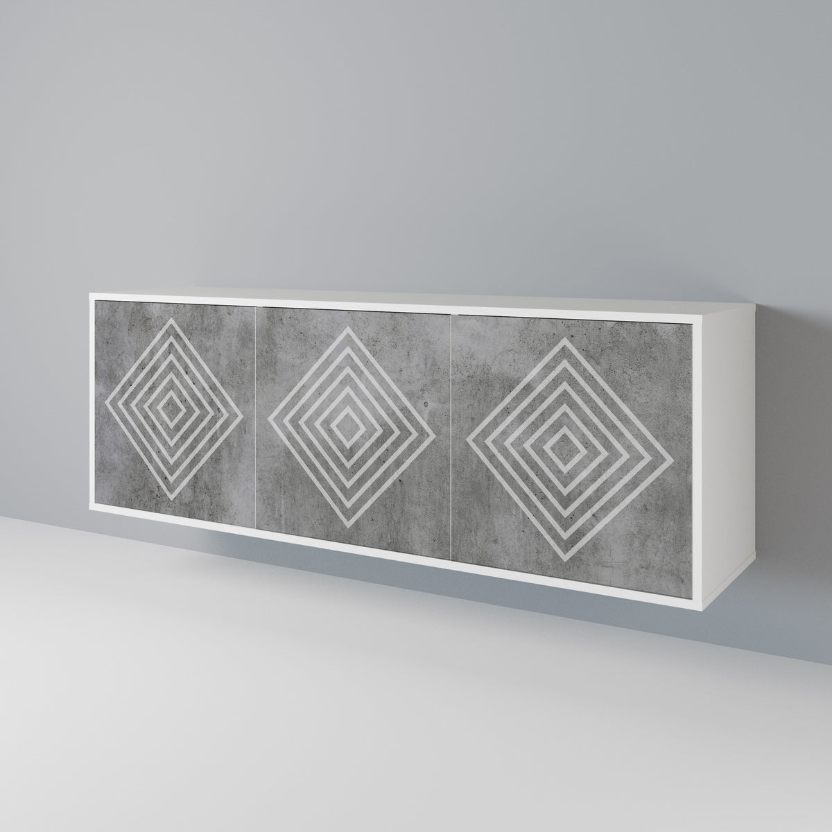 POLYGONAL ARTISTRY Aparador de 3 Puertas