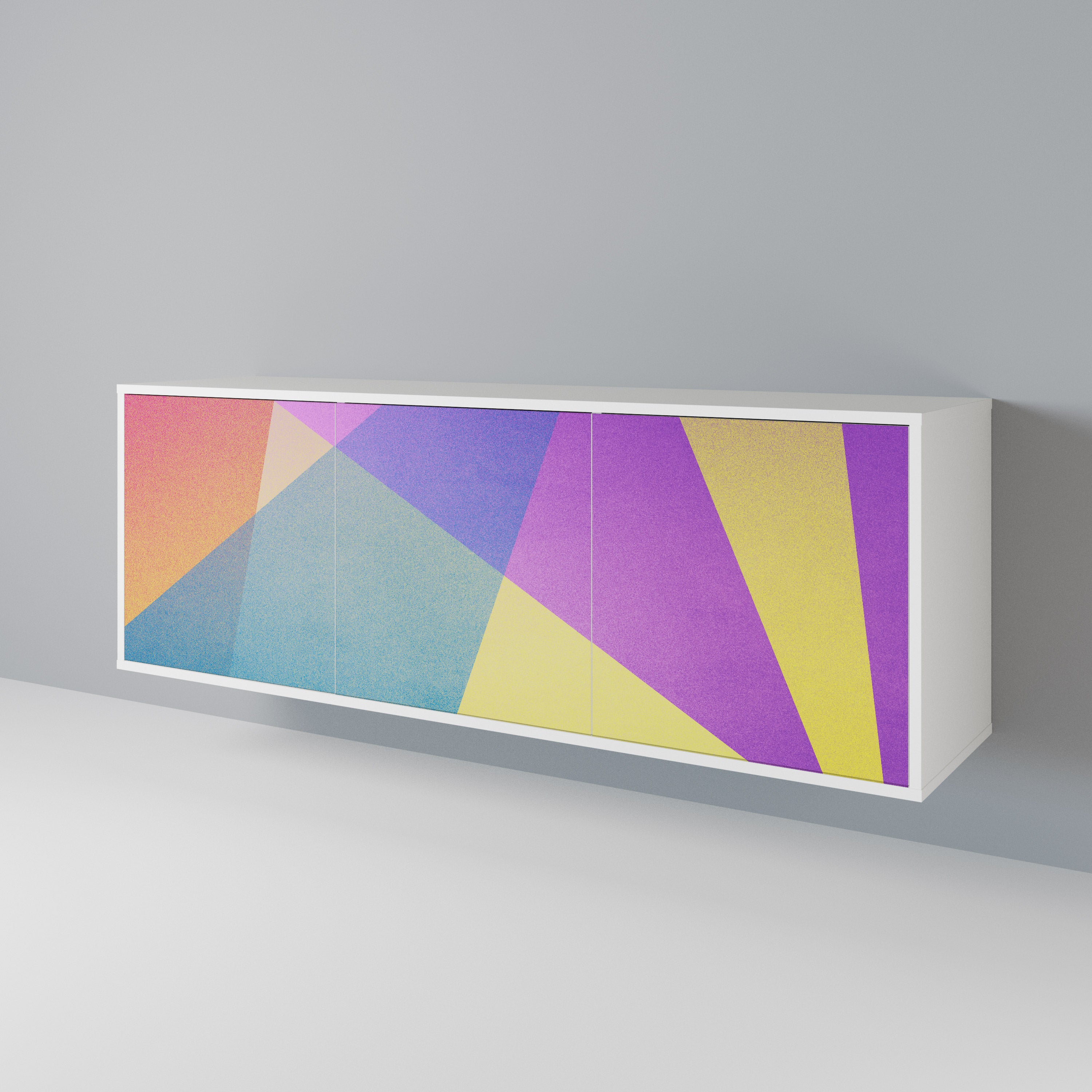 BRIGHT GEOMETRY Aparador de 3 Puertas