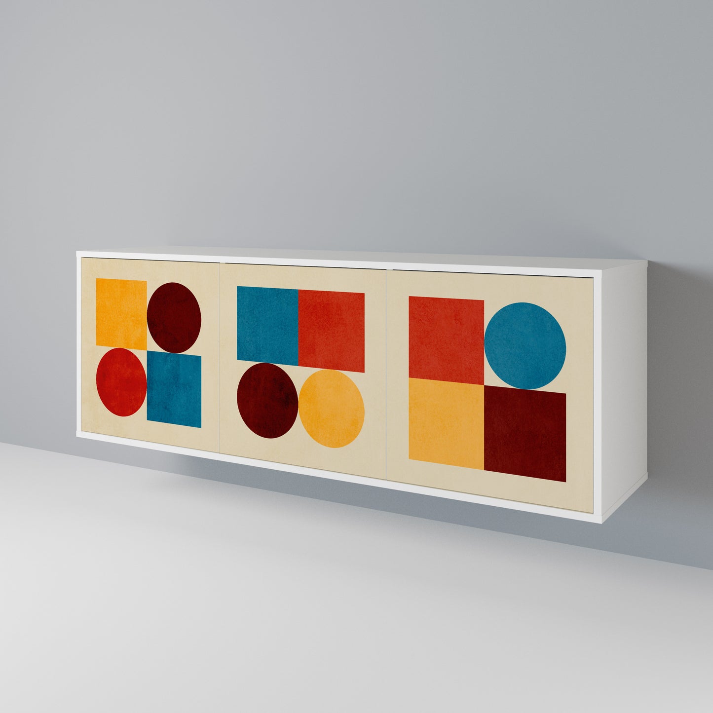GEOMETRIC PUZZLE Aparador de 3 Puertas