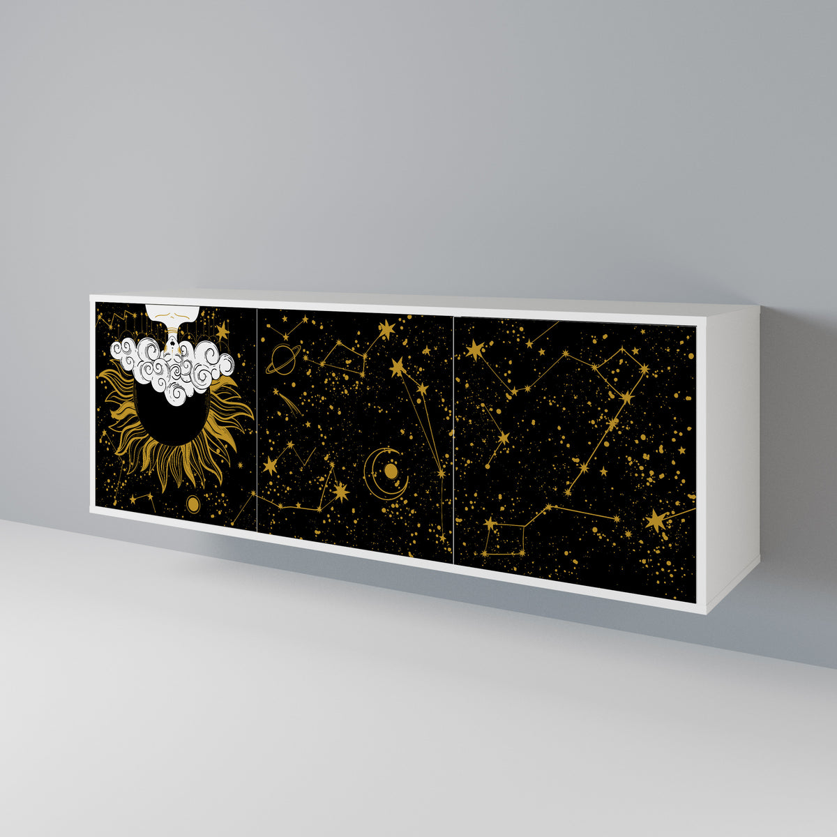 STELLAR CONSTELLATIONS Aparador de 3 Puertas
