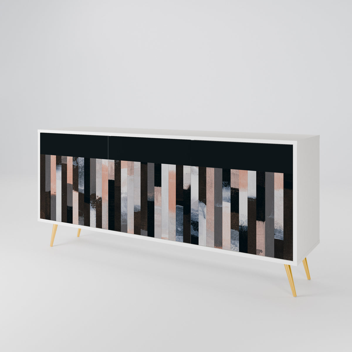 COLLAGE OF RECTANGLES Aparador de 3 Puertas