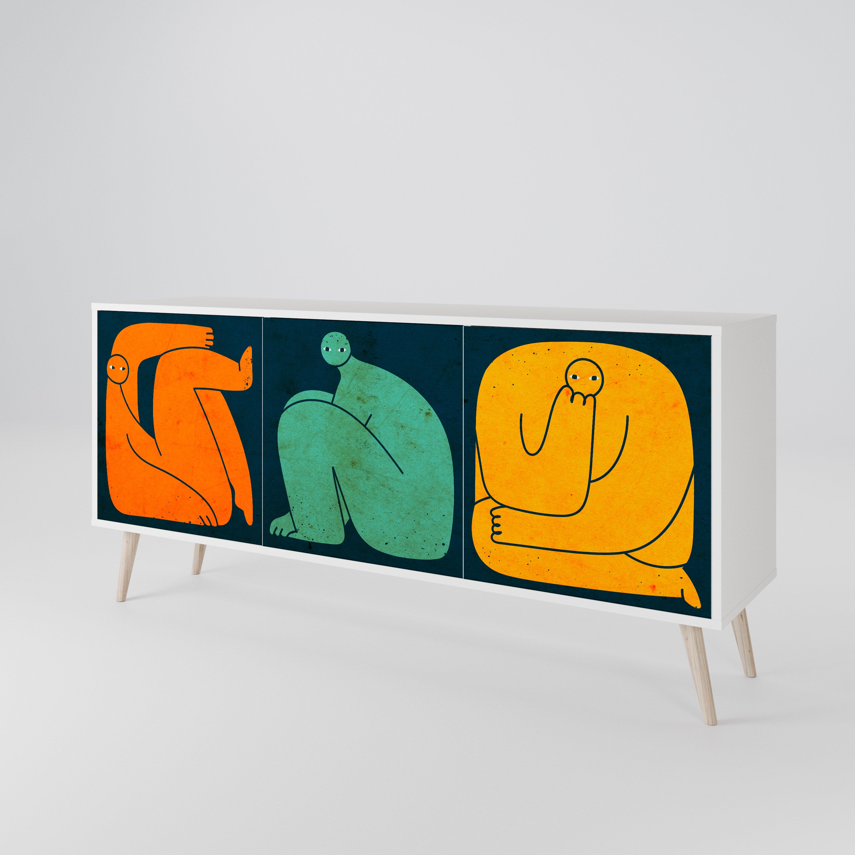 TOGETHER BUT SEPARATELY Aparador de 3 Puertas