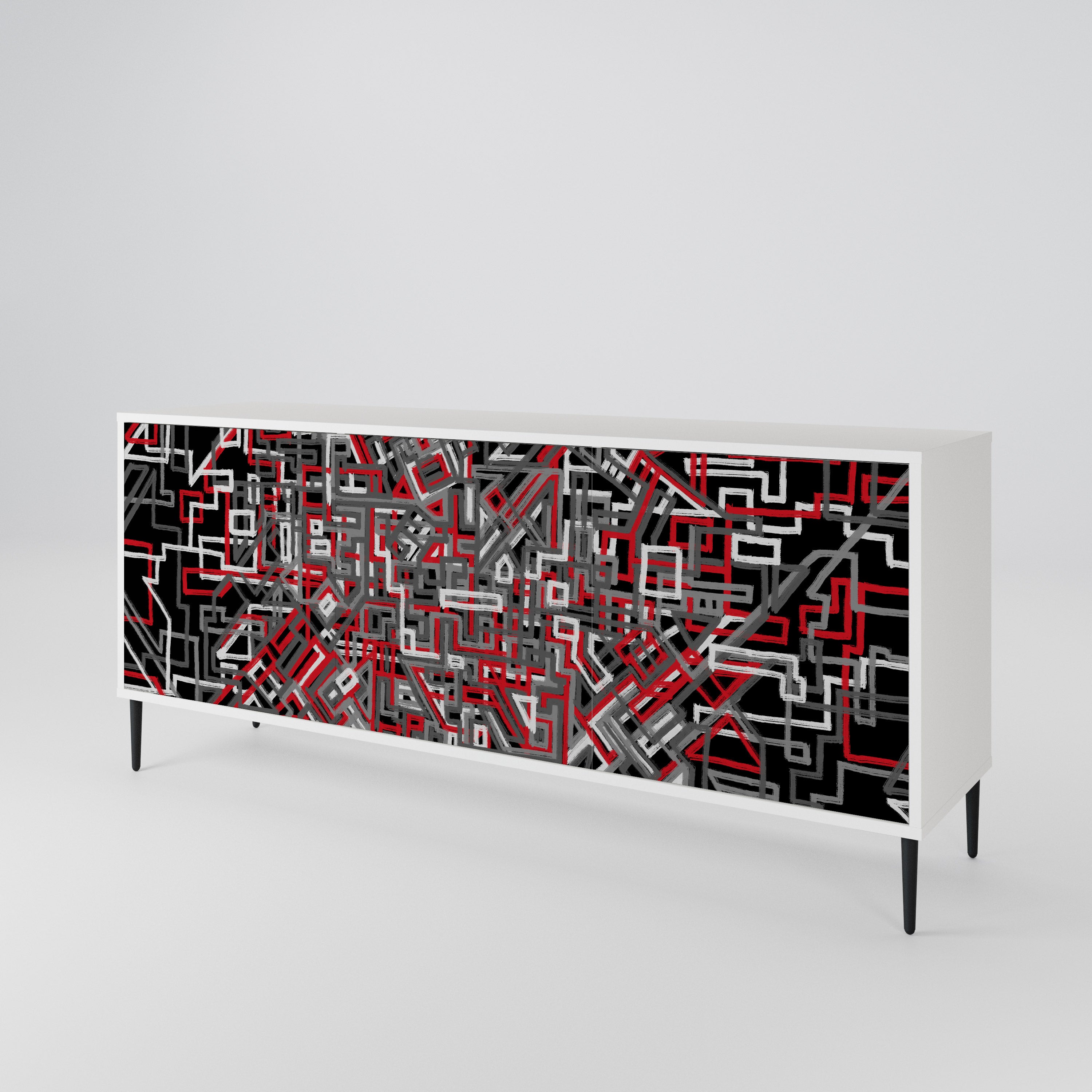 BROKEN LINES 3-Door Sideboard