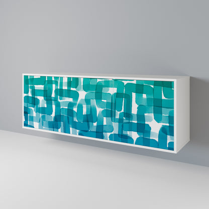 TURQUOISE RECTANGLES Aparador de 3 Puertas