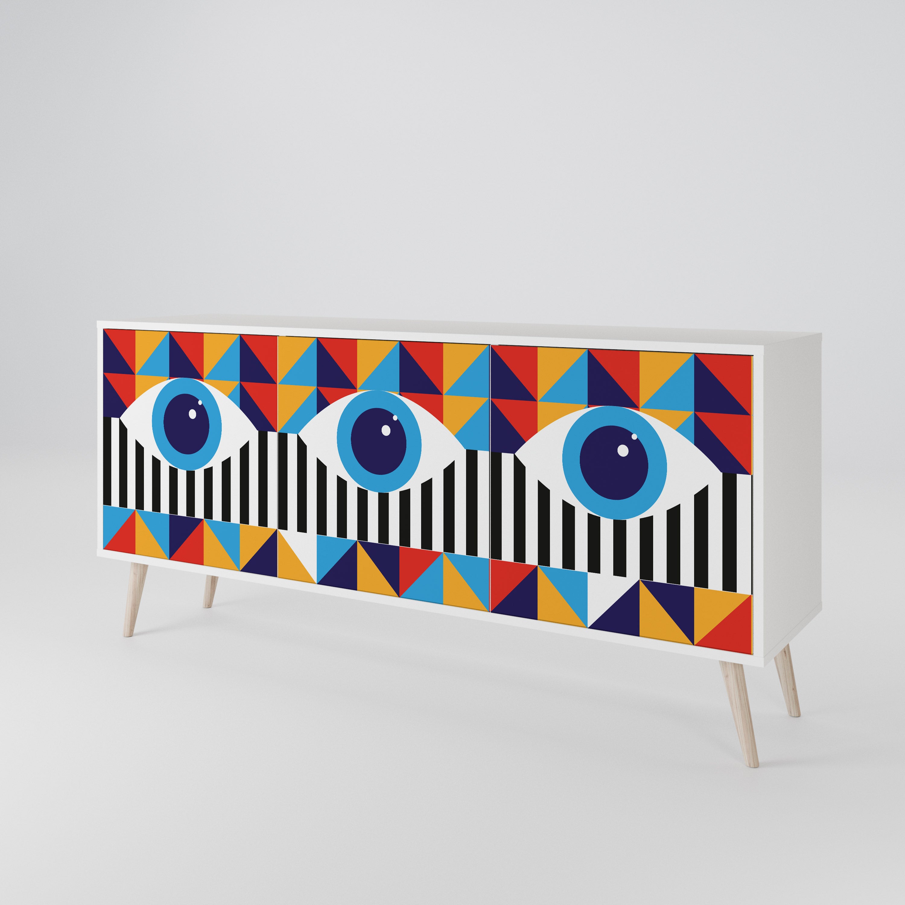 ABSTRACTION AND GEOMETRY 3-Door Sideboard