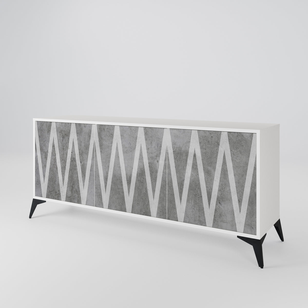 SOLID ZIG ZAG 3-Door Sideboard