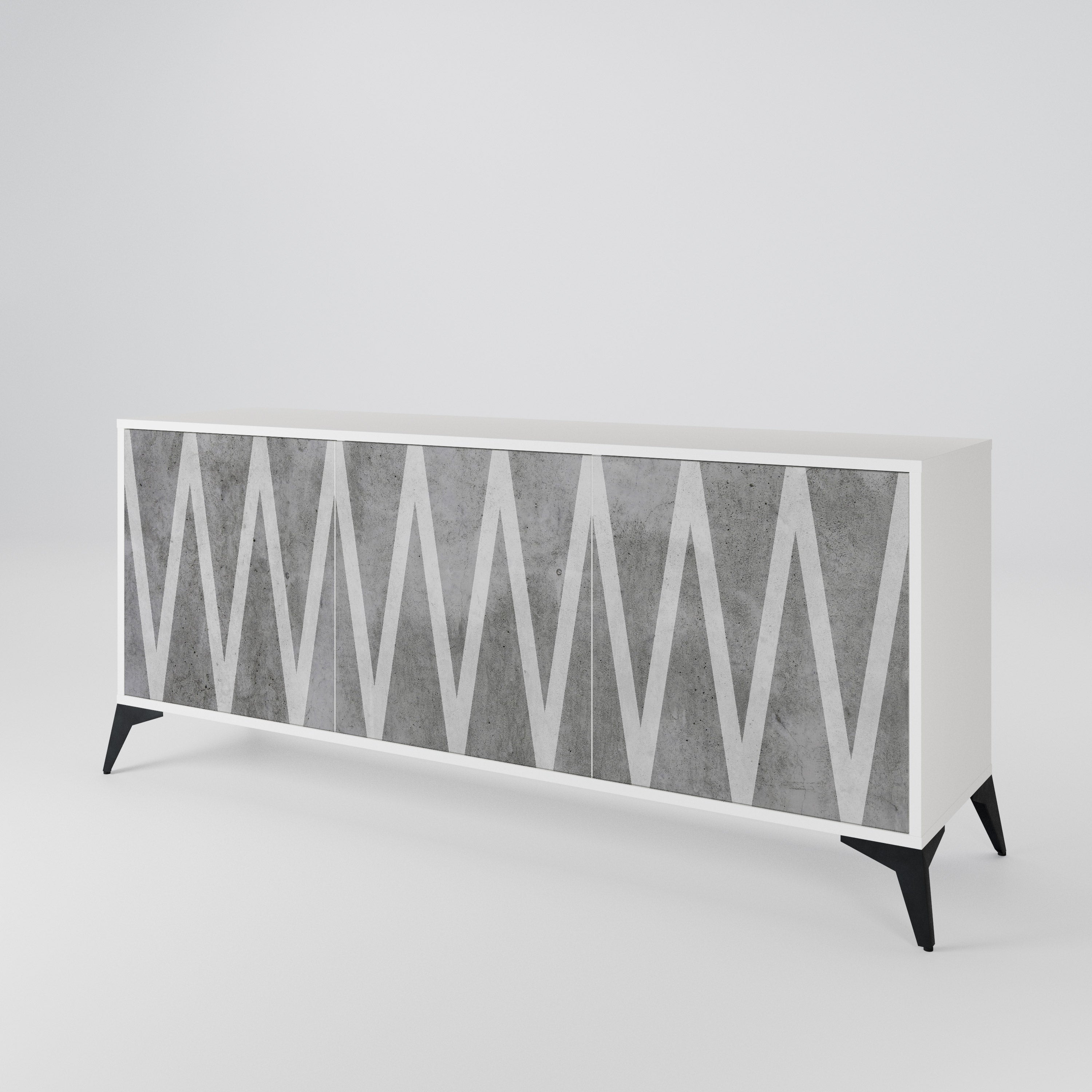 SOLID ZIG ZAG 3-Door Sideboard
