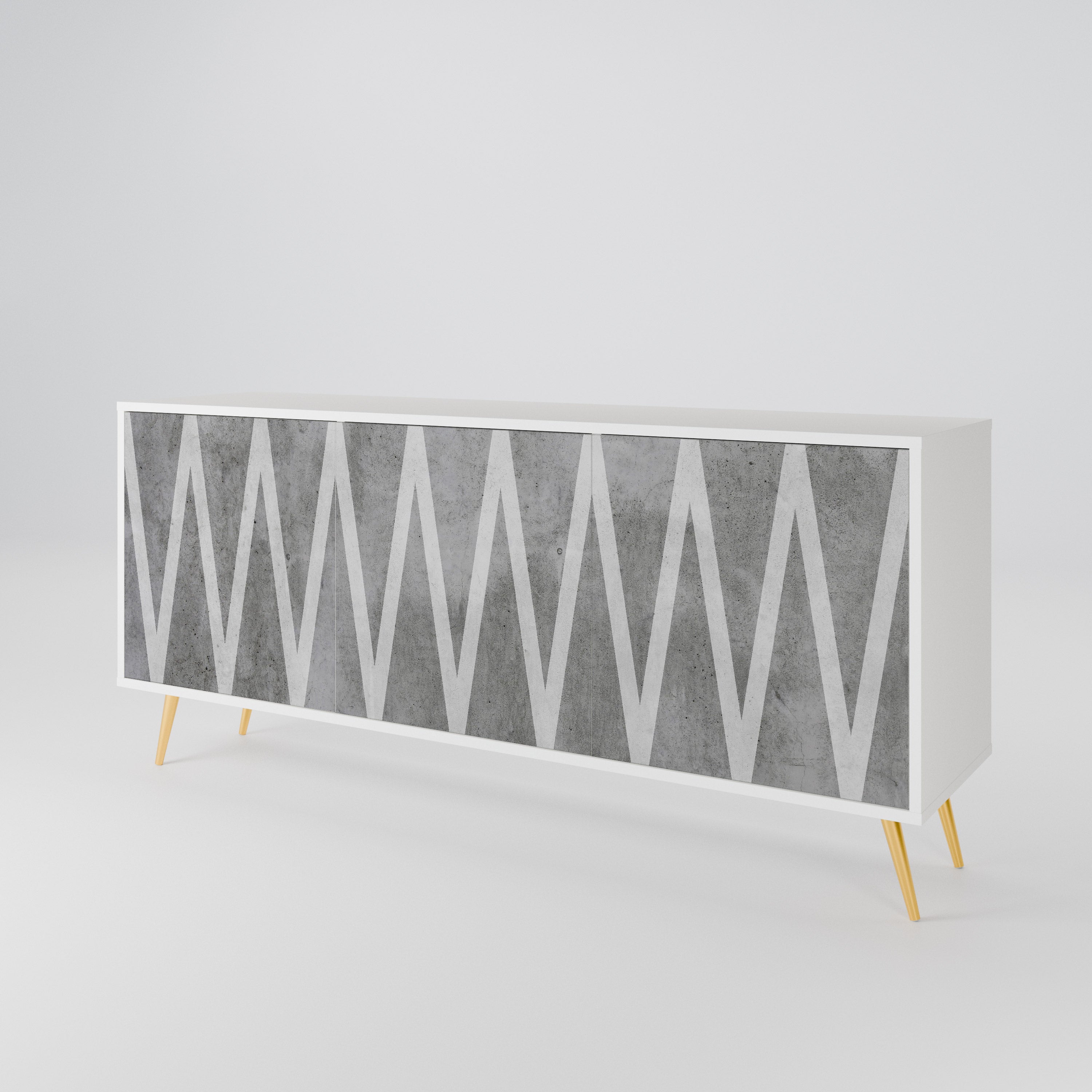 SOLID ZIG ZAG 3-Door Sideboard