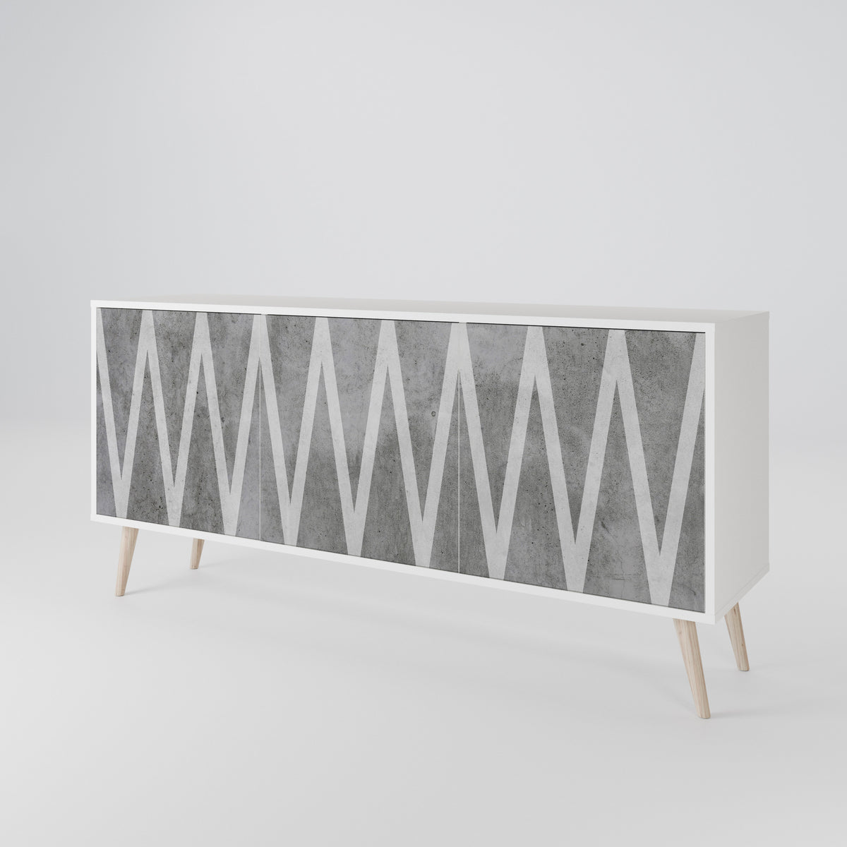 SOLID ZIG ZAG 3-Door Sideboard