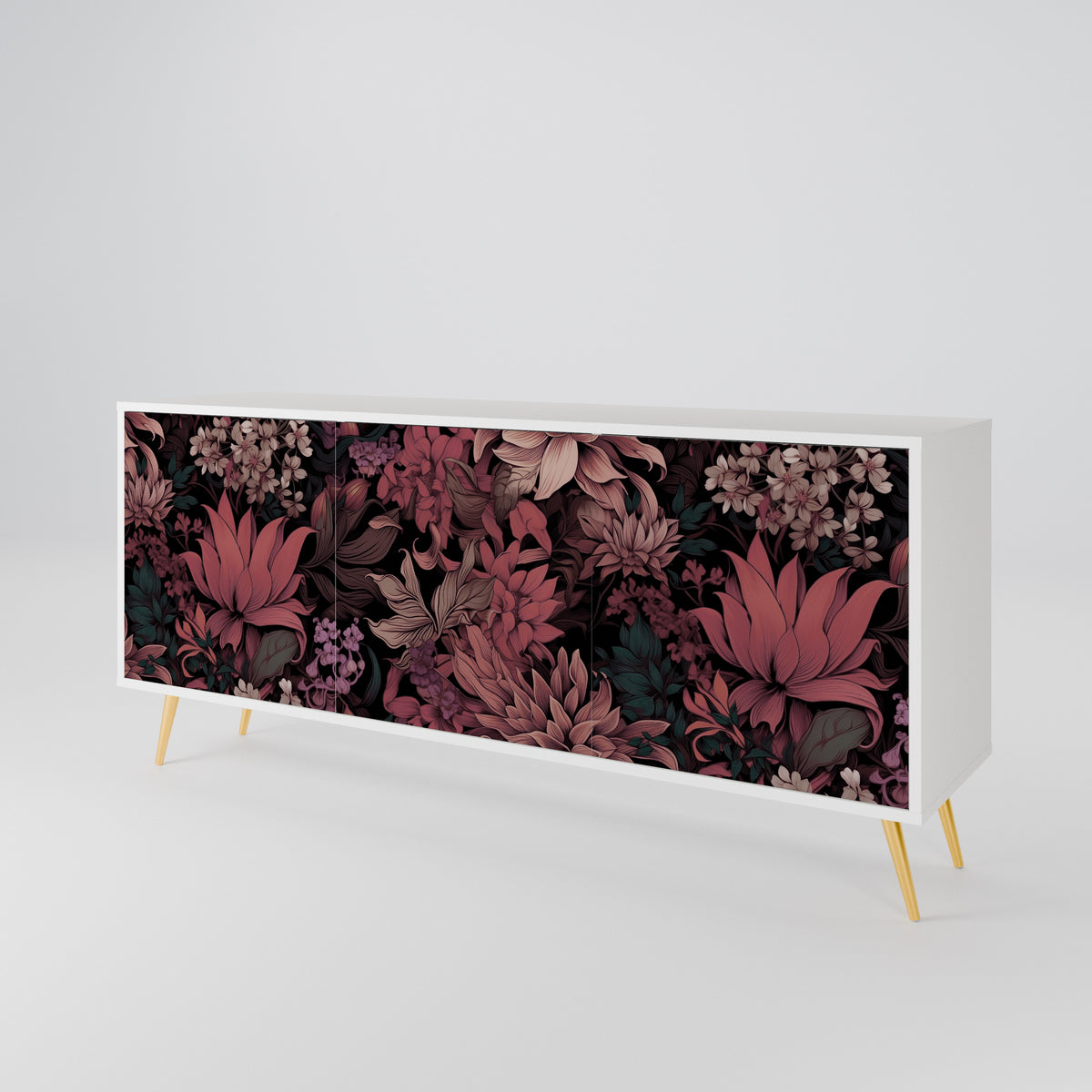 FLORAL WHISPER Aparador de 3 Puertas