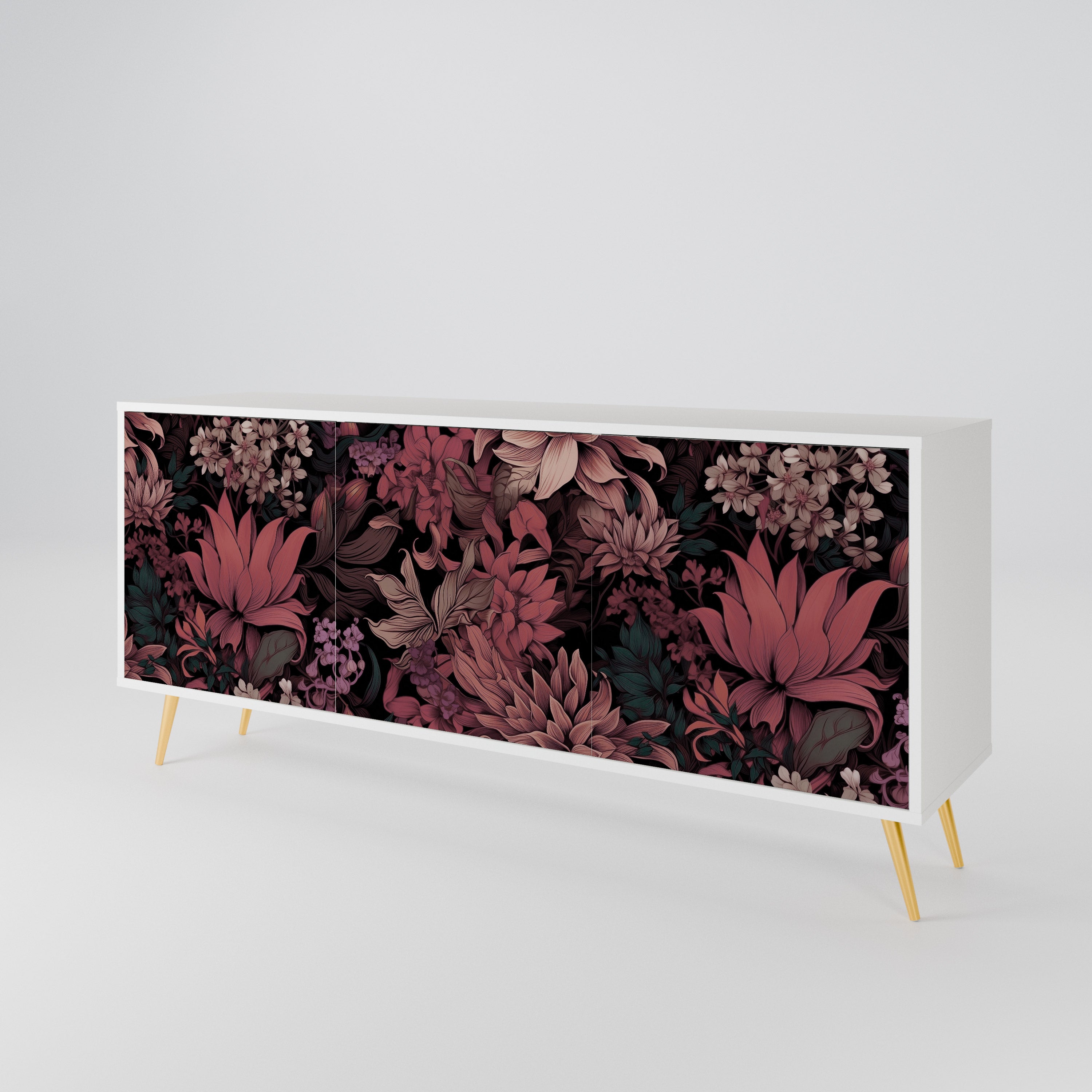 FLORAL WHISPER Aparador de 3 Puertas