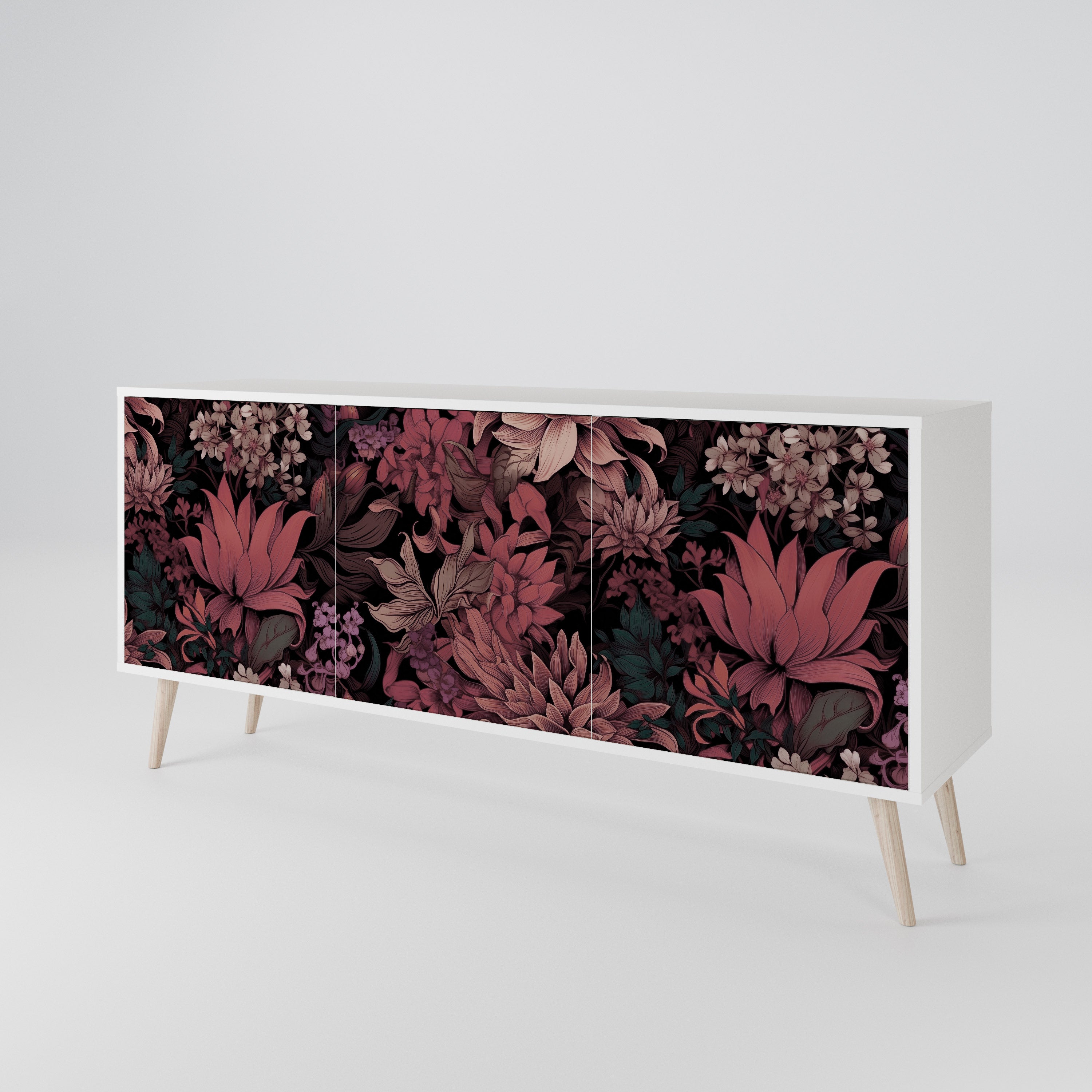 FLORAL WHISPER Aparador de 3 Puertas