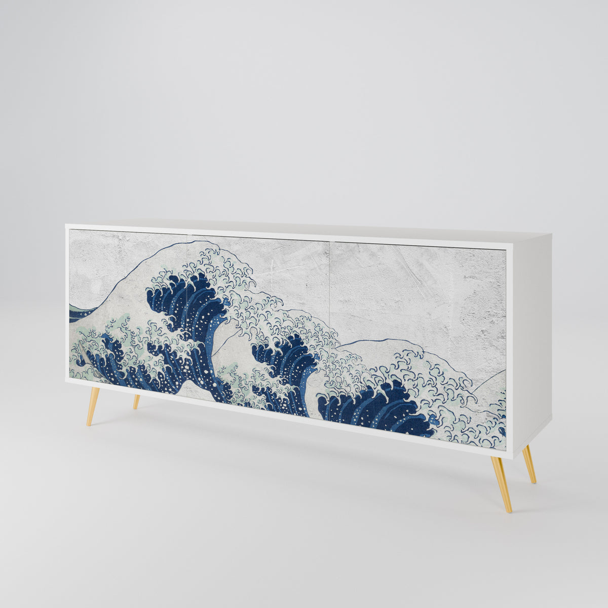 THE GREAT WAVE AT KANAGAWA Aparador de 3 Puertas