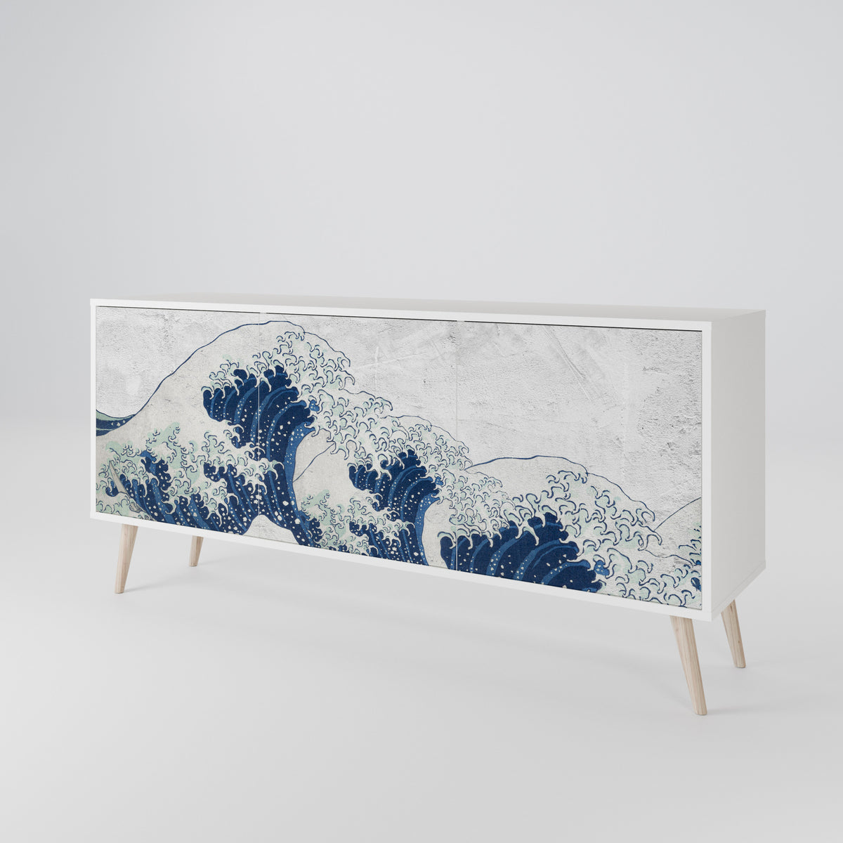 THE GREAT WAVE AT KANAGAWA Aparador de 3 Puertas