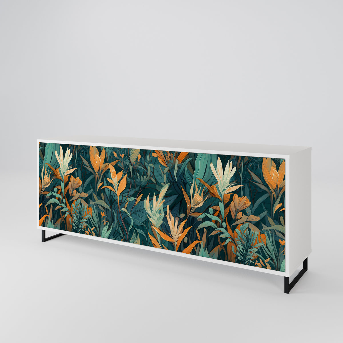 FLORAL SERENITY Aparador de 3 Puertas