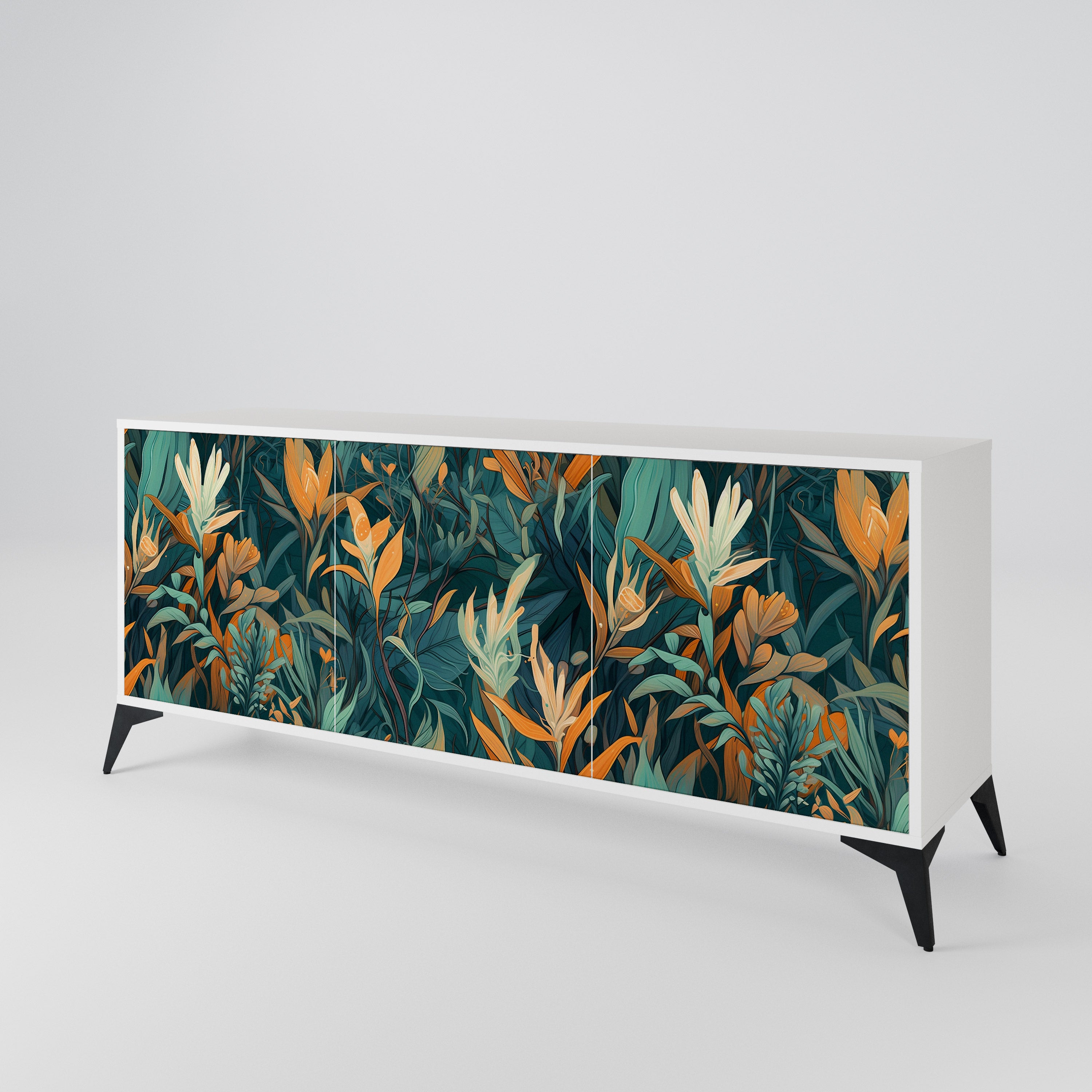FLORAL SERENITY 3-Door Sideboard