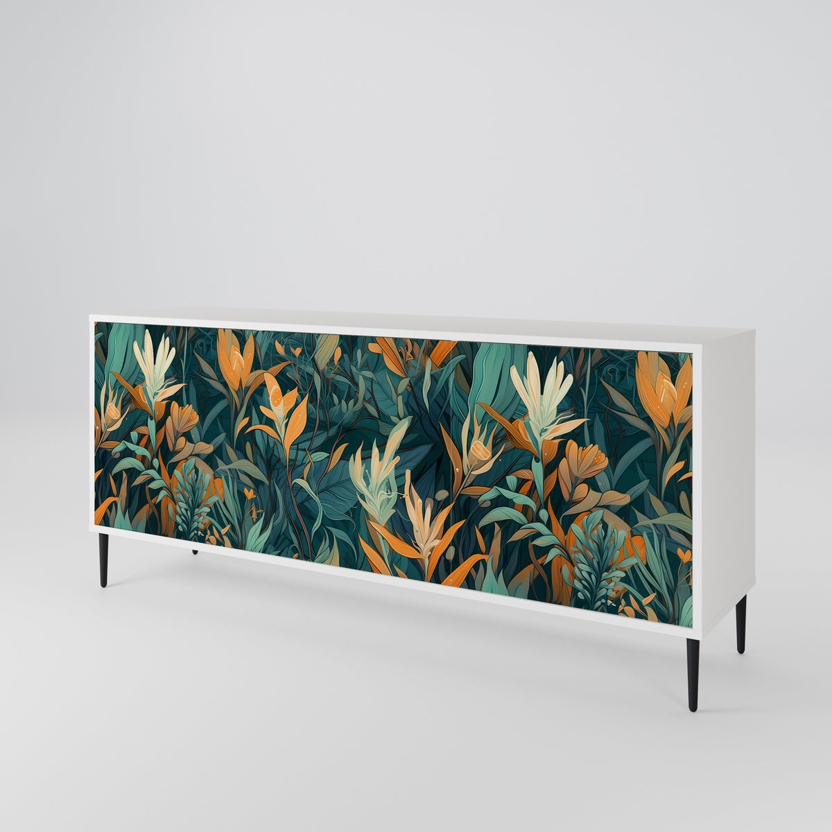 FLORAL SERENITY Aparador de 3 Puertas