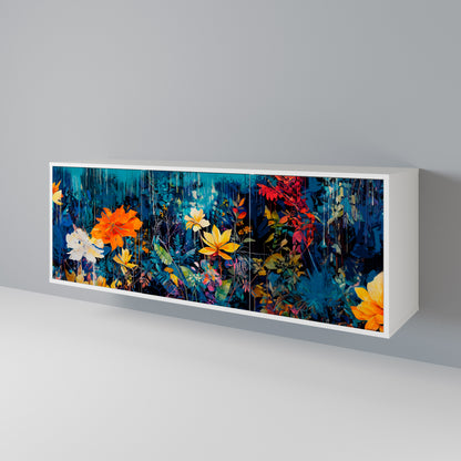 MIDNIGHT BLOSSOM Aparador de 3 Puertas