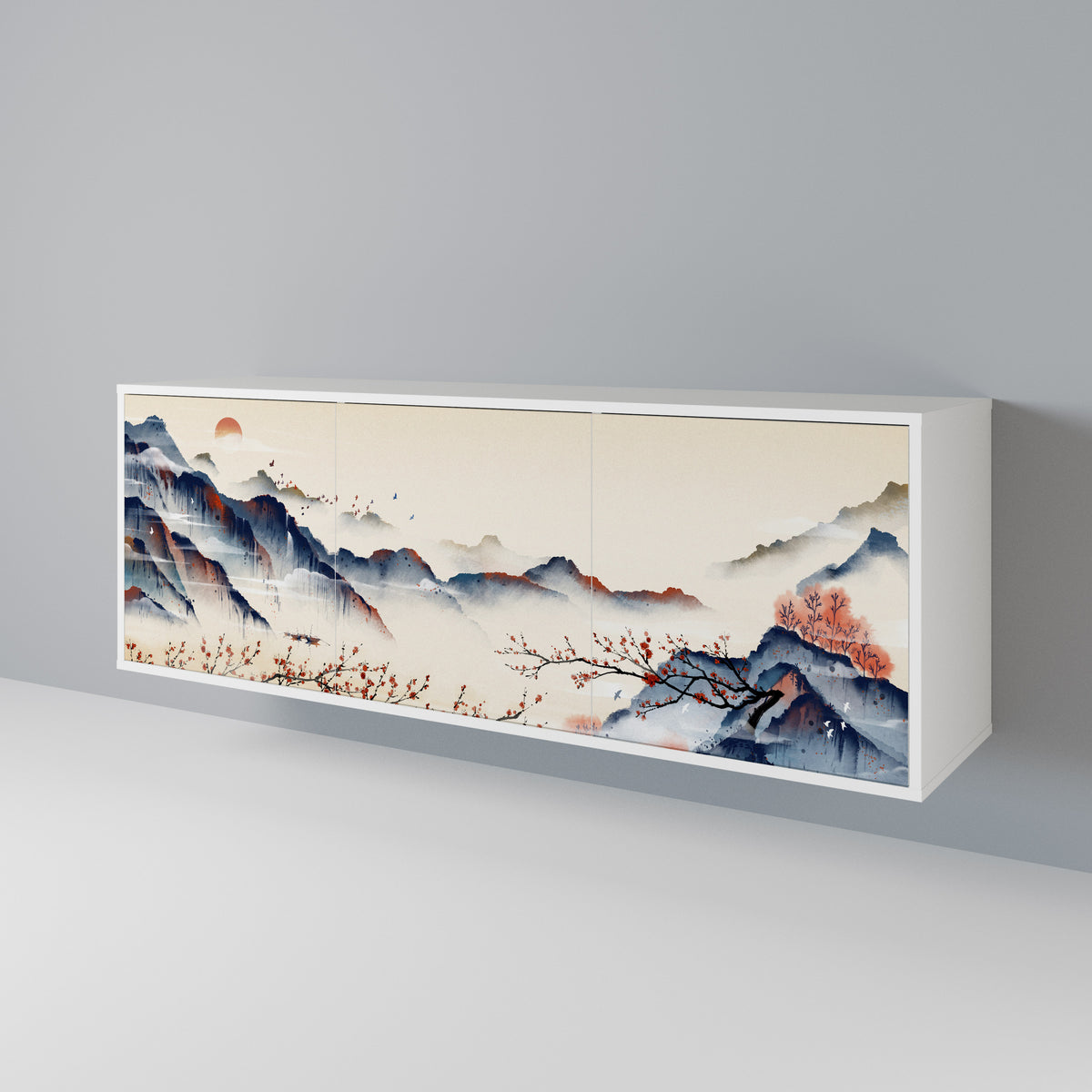 JAPANESE LANDSCAPE Aparador de 3 Puertas