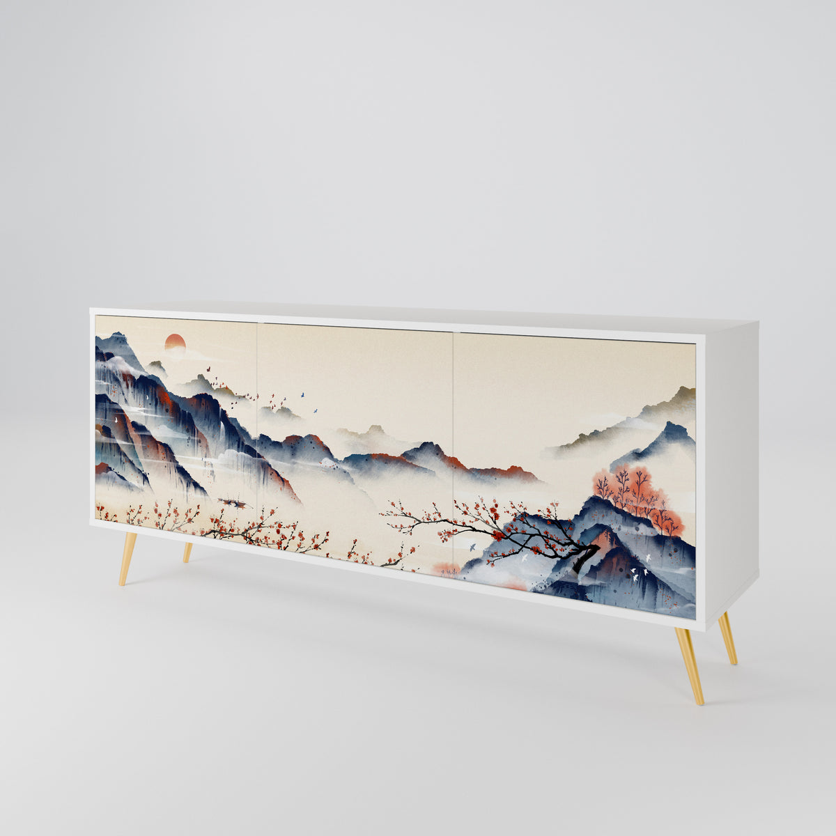JAPANESE LANDSCAPE Aparador de 3 Puertas
