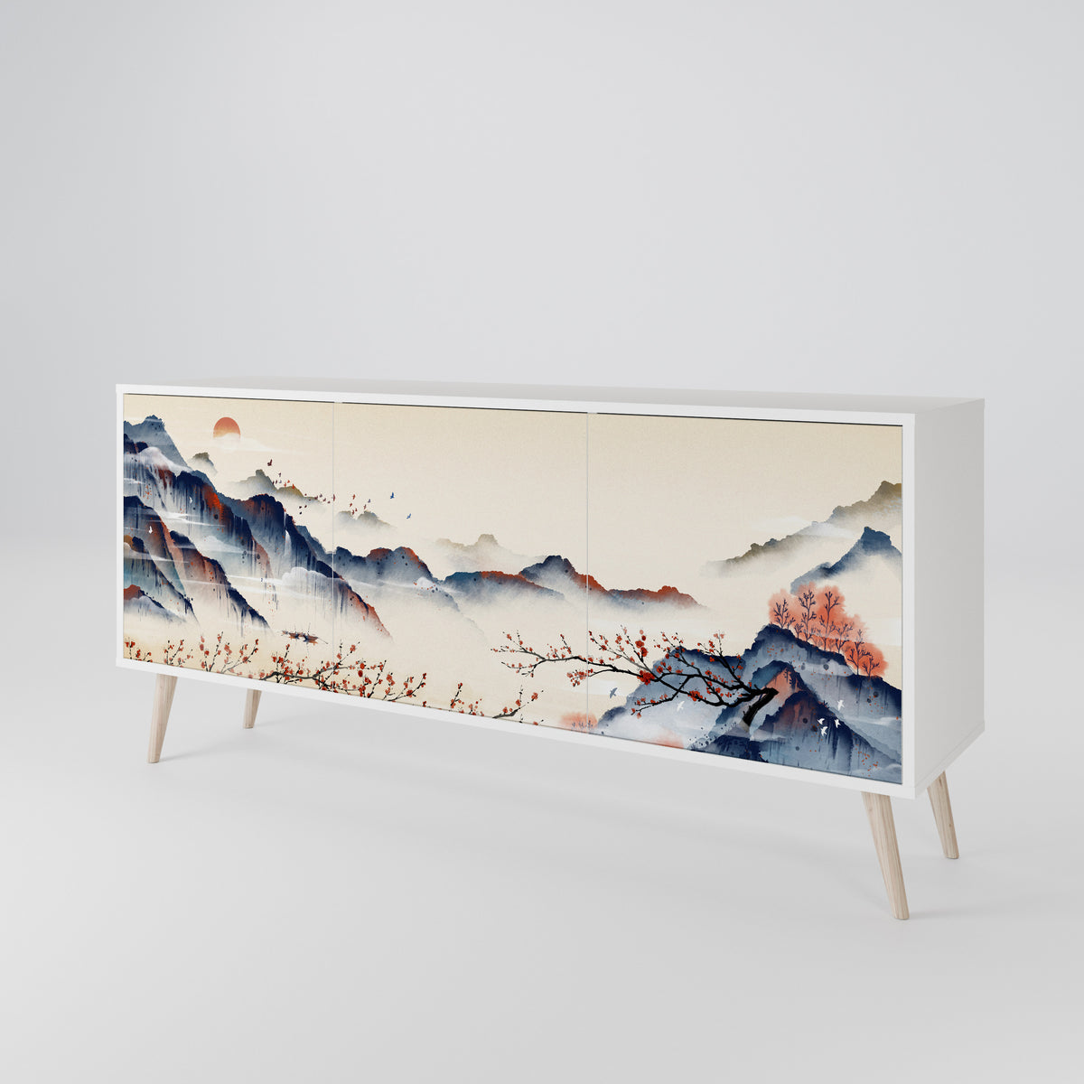 JAPANESE LANDSCAPE Aparador de 3 Puertas