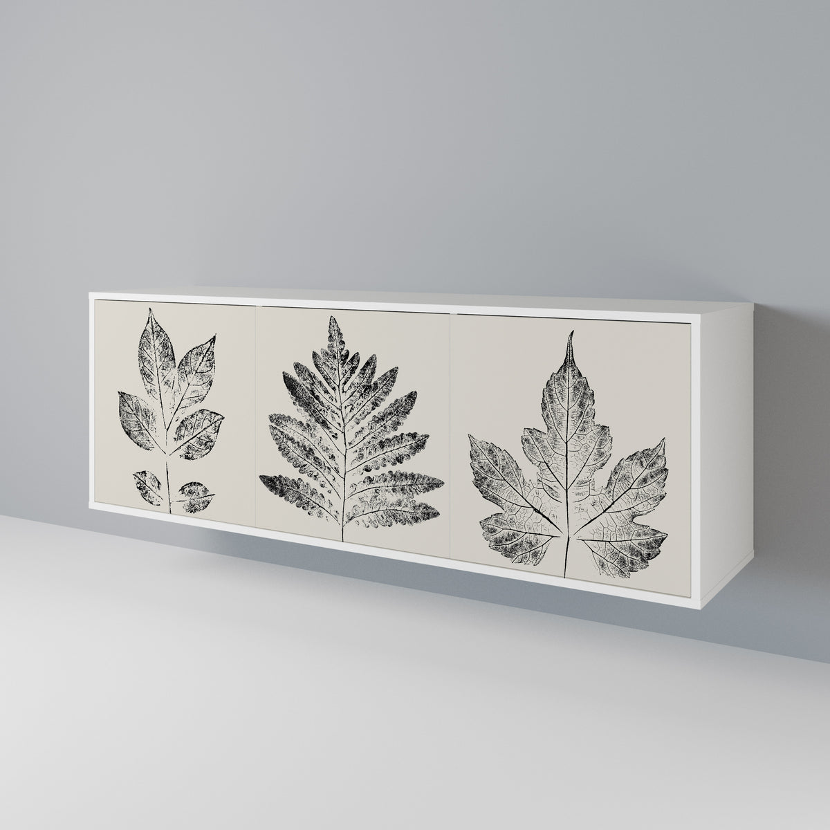 LEAFY STAMPS Aparador de 3 Puertas