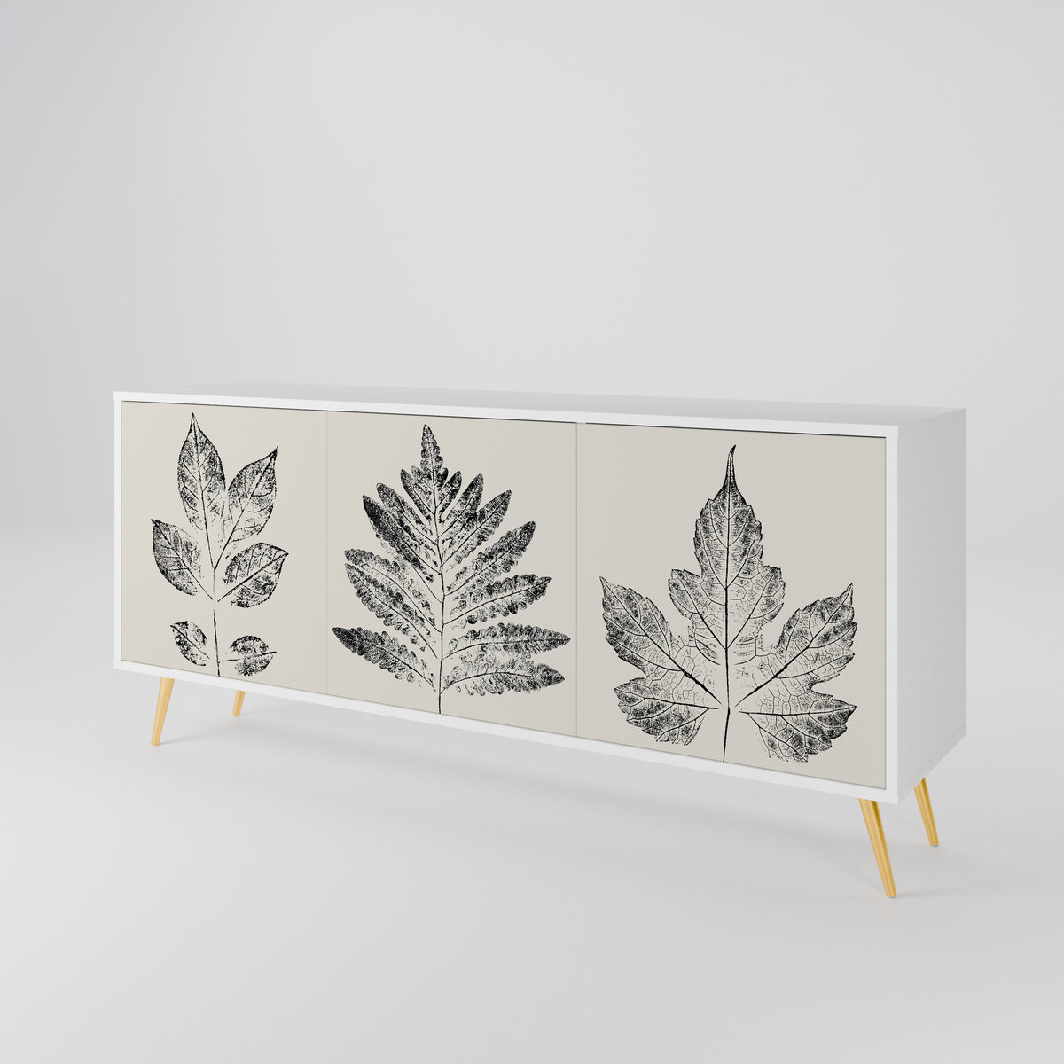 LEAFY STAMPS Aparador de 3 Puertas