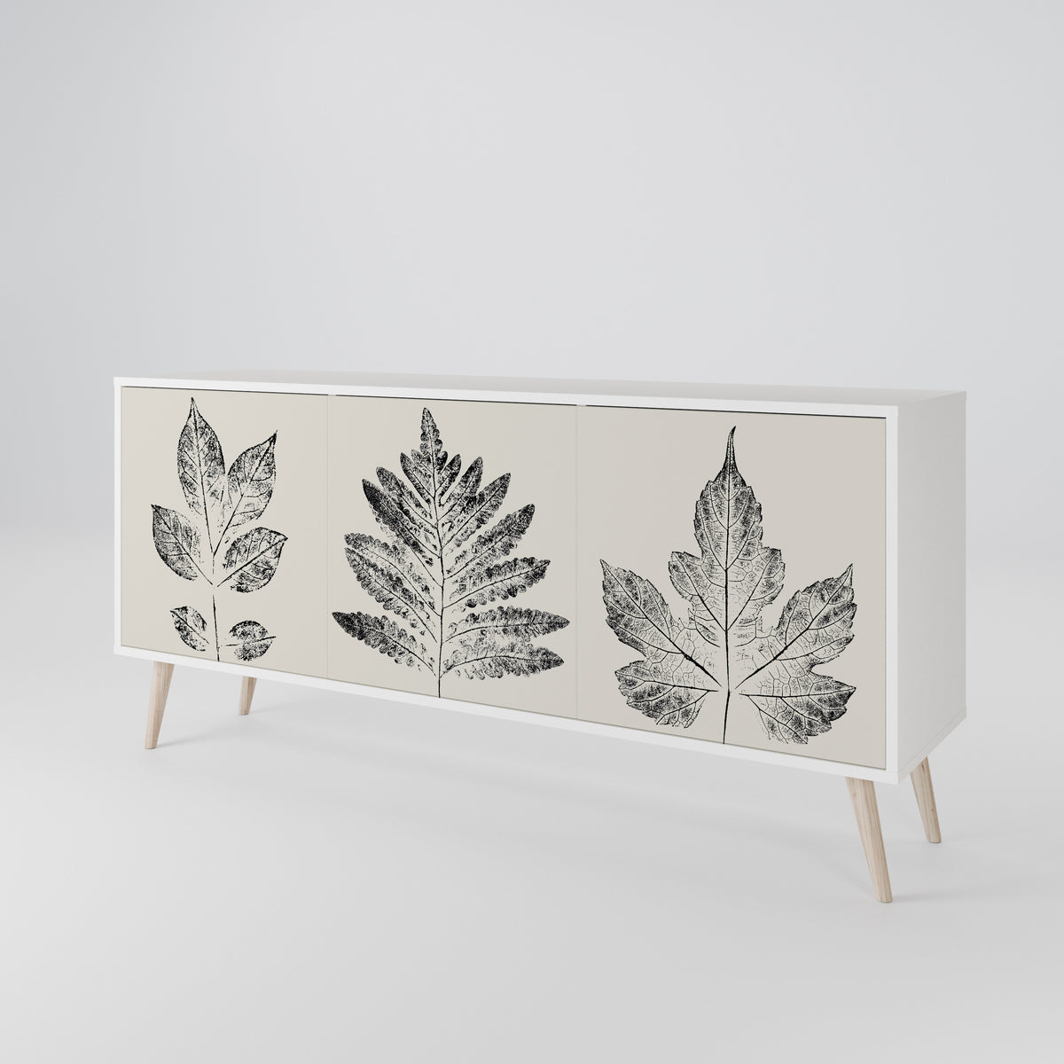 LEAFY STAMPS Aparador de 3 Puertas