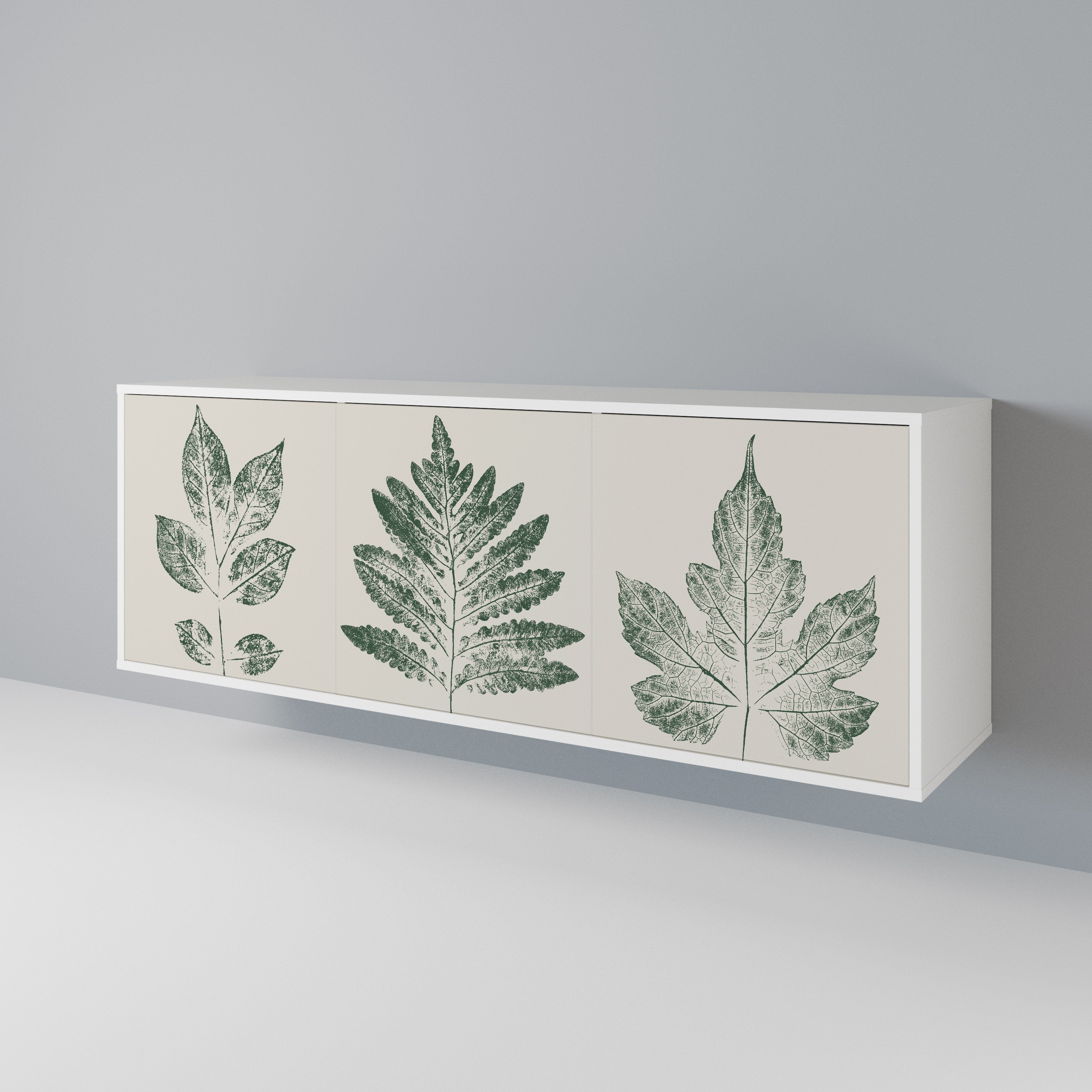 GREEN LEAFY STAMPS Aparador de 3 Puertas