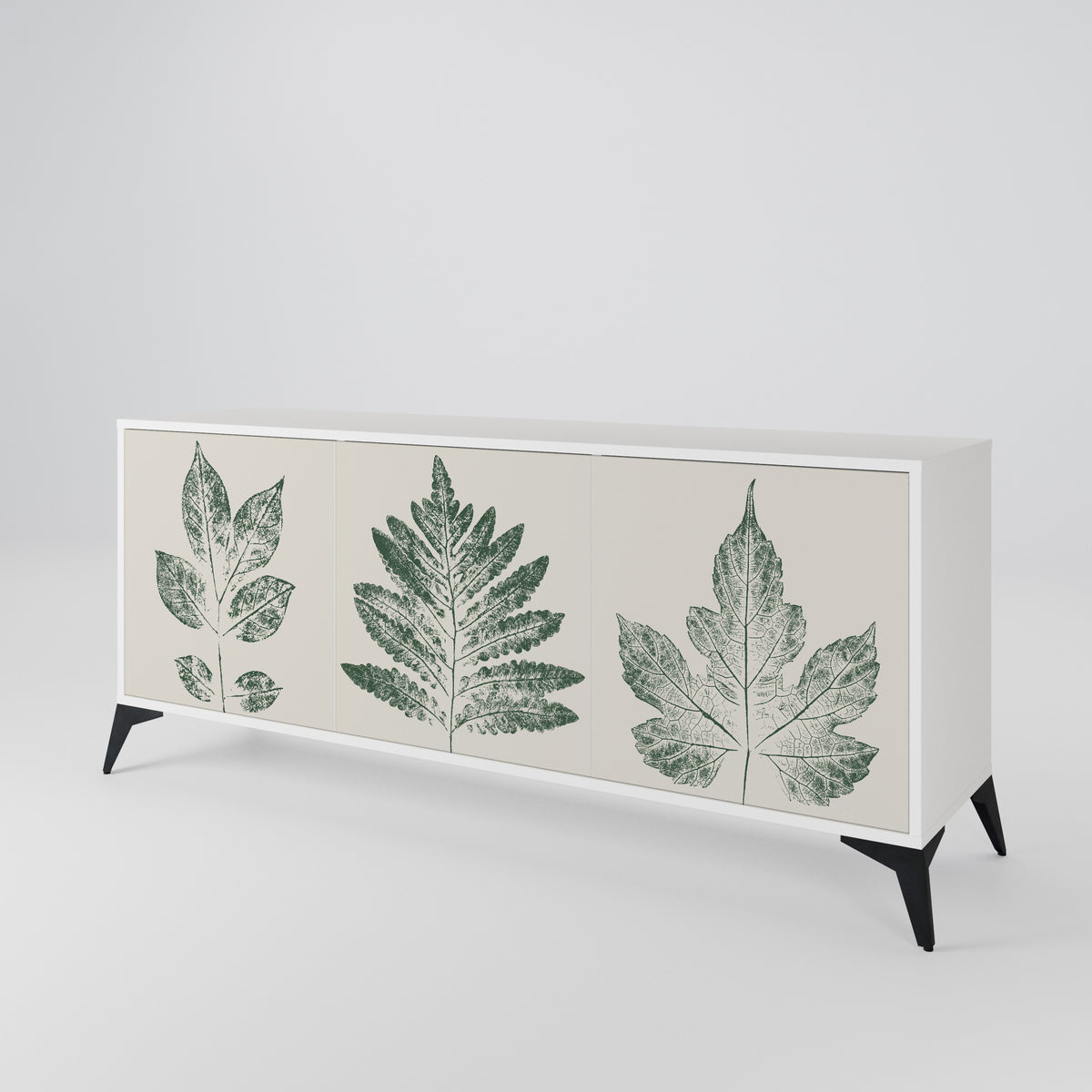 GREEN LEAFY STAMPS Aparador de 3 Puertas