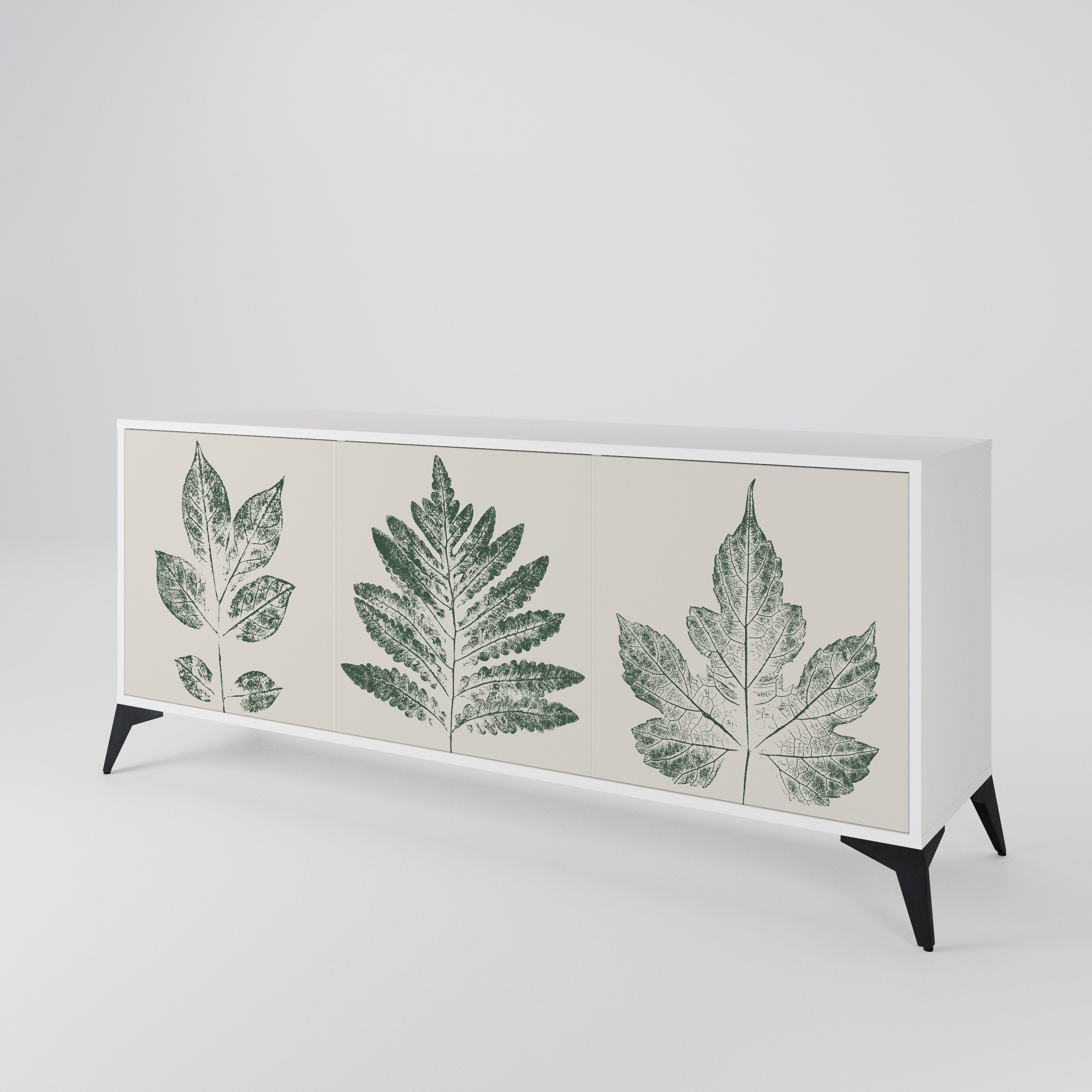 GREEN LEAFY STAMPS Aparador de 3 Puertas